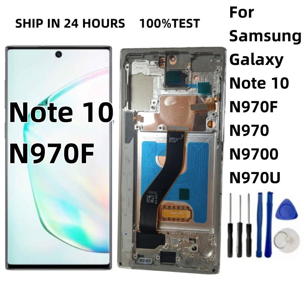 จอแสดงผลสําหรับ Samsung NOTE 10 N970 SM-N970F SM-N9700 N970U N971N N970X จอแสดงผล LCD Touch Screen D