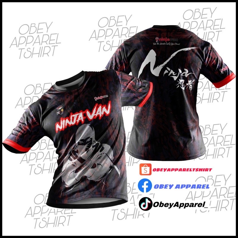 เสื้อยืด Ninja Van Ready Stock | พิมพ์ซับลิเมชั่น