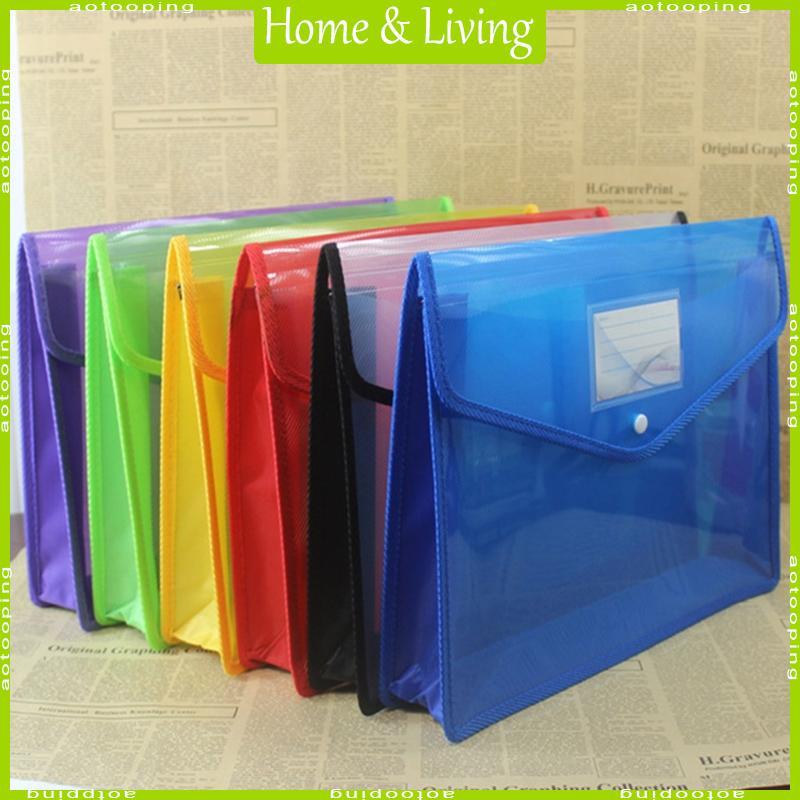AOTOO แฟ้มขยายโฟลเดอร์ A4 B4 เอกสารจัดเก็บแฟ้มใสโฟลเดอร์กระเป๋า