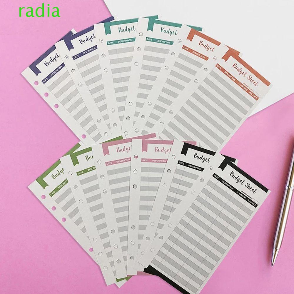 RADIANTZAP Budget แผ่น A6 ขนาด Budget Planner Budget Tracker แผ่น Budget กระเป๋าสตางค์ Ledger Book ส