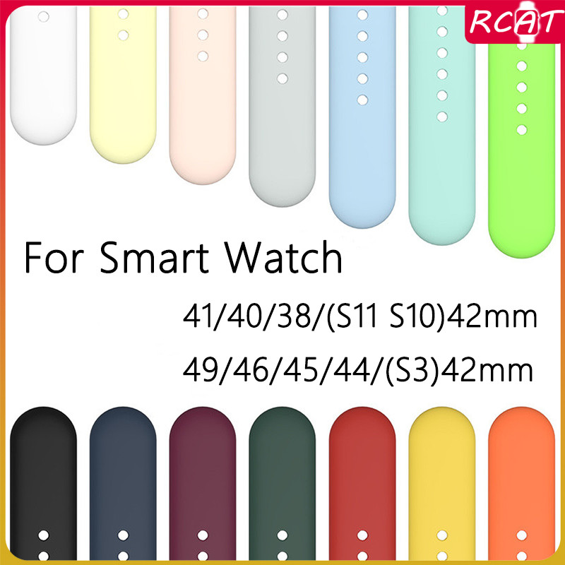 สายยางซิลิโคน for Smart Watch SE Ultra 3 2 49 46 IWatch Series 11 10 9 8 7 6 5 4 3 45 44 42 41 38mm วงกีฬา อุปกรณ์เสริม