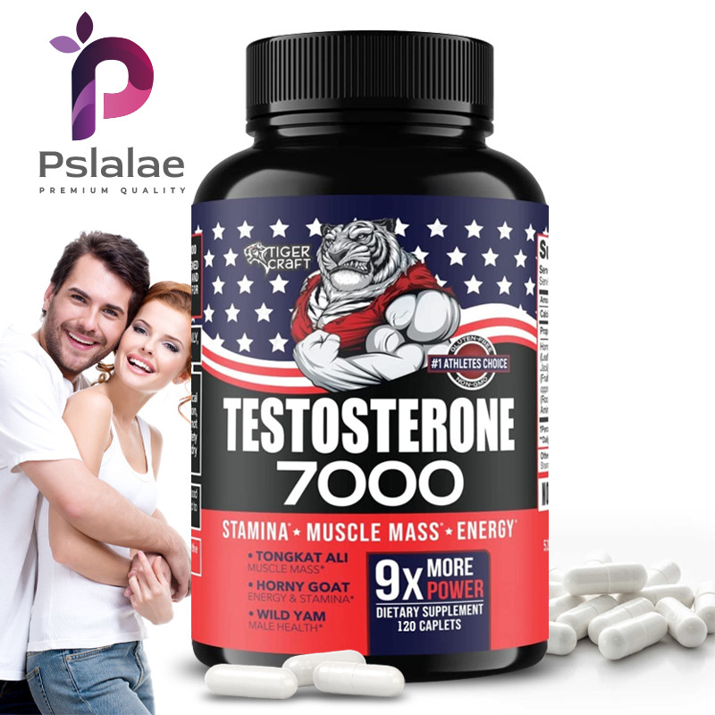 PSLALAE Testosterone 7000 อาหารเสริมวิตามินผู้ชาย - 30/60/120 แคปซูล ผลิตในประเทศสหรัฐอเมริกา