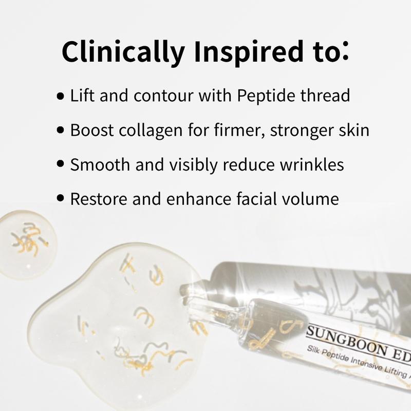 [Sungoon] Silk Lifting Peptide Ampoule | ดูแลริ้วรอย | เซรั่ม Face-Lift at Home พร้อม Peptides & Deep Collagen | อวบอิ่ม เรียบเนียน ต่อต้านริ้วรอย เกาหลี สกินแคร์ (30มล.) IMBQ - รูปที่ 2