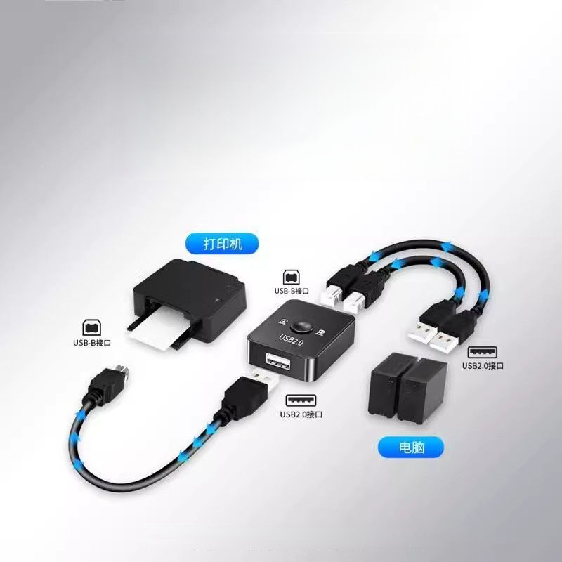 เครื่องแชร์ปริ้นเตอร์ สำหรับ HP, Epson, Canon, Brother | สายแยกต่อ/เครื่องแปลง 1 ต่อ 2 สำหรับ 2 เครื