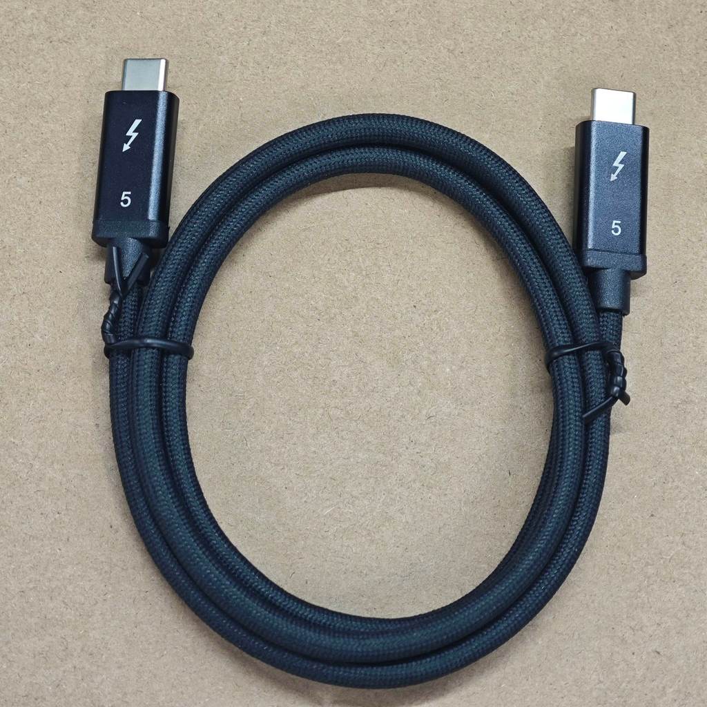 สายเคเบิลข้อมูล Lenovo Thunderbolt 5 Dual Type-C ฟังก์ชั่นเต็มรูปแบบ 240W สายชาร์จ 120Gbps Hard Disk Dock Display Line