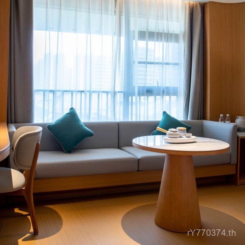 4.0 Casual สไตล์เดียวกันโซฟาไม้เนื้อแข็งเฟอร์นิเจอร์ B & B หนัง Art All Season โรงแรม Concubine Tang