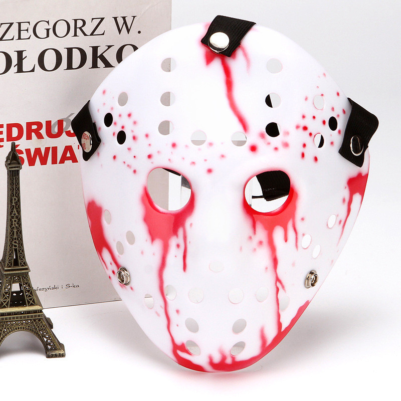 หน้ากากฮาโลวีน Blood Dripping Jason Mask สยองขวัญตลก Dripping Jason Mask เบสบอลตลกหน้ากาก