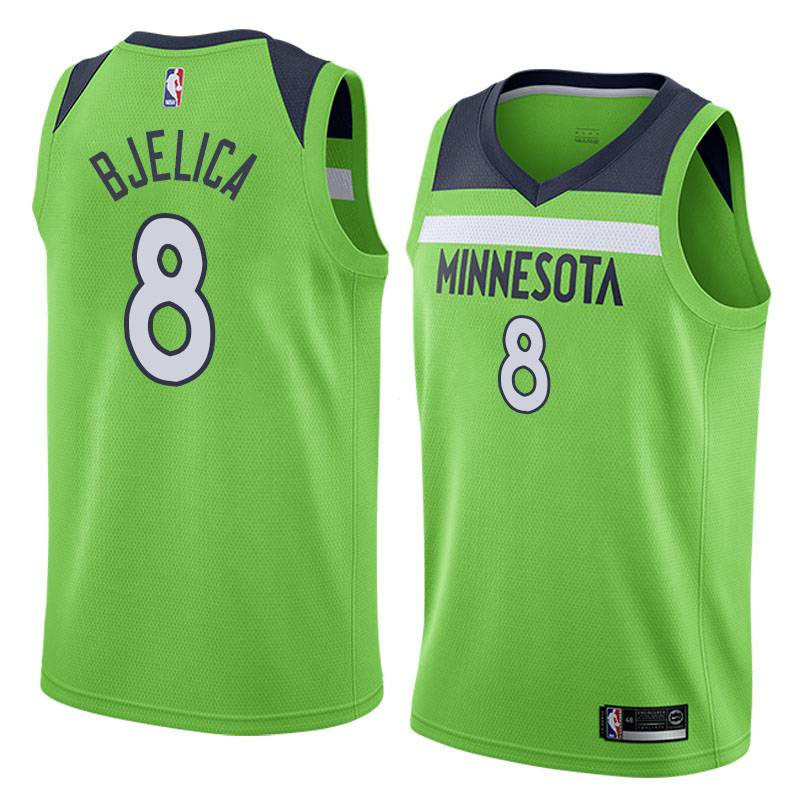 KK Ace NBA Jersey Timberwolves Towns Patton สีน้ำตาล เวอร์ชัน Green City Edition เสื้อยืดบาสเก็ตบอลค