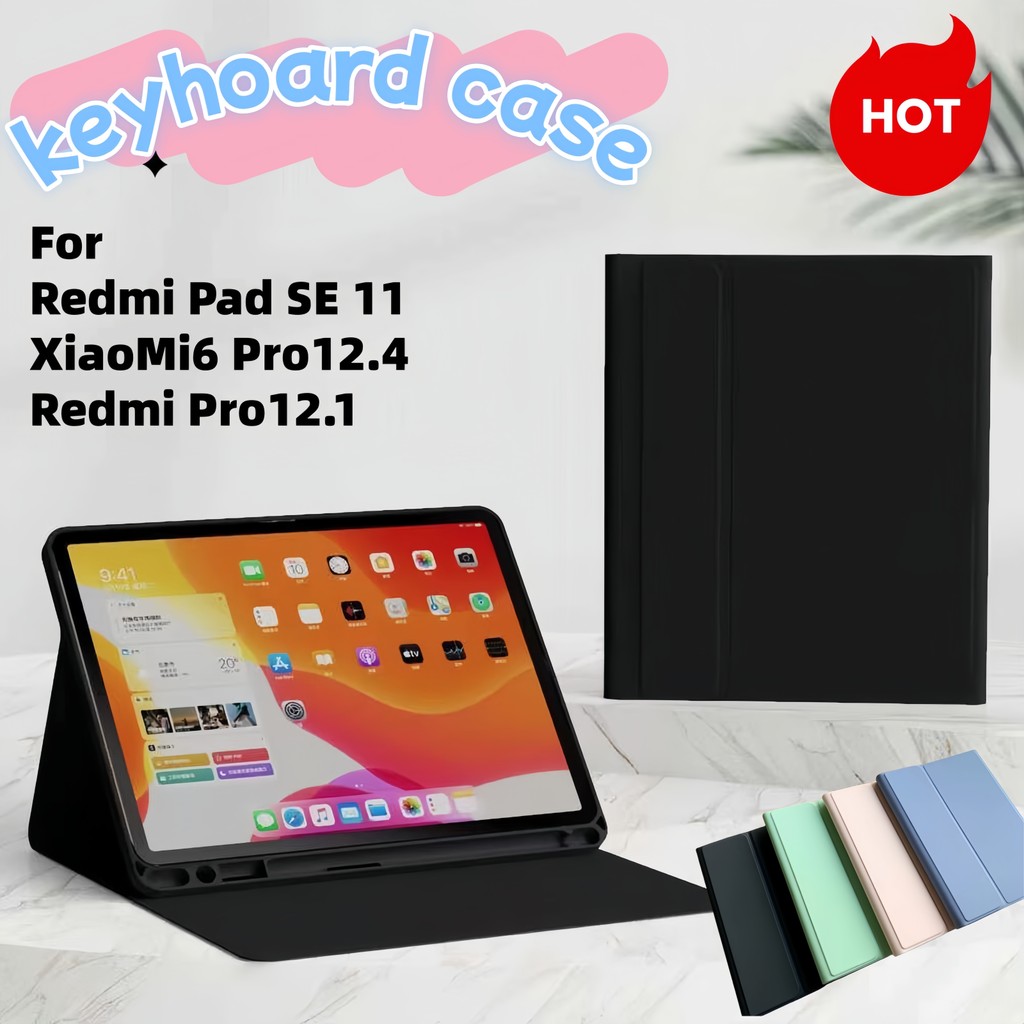 🔥เคสคีย์บอร์ด  keyboard เคส Pro12.4 mi7/7pro mi8/8pro Redmi Pad 2/PadSE 11/Pro12.1 keyboard caseเคสก