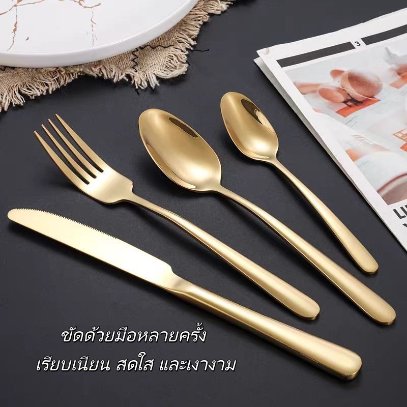 Sanli มีด ส้อม ช้อนส้อมสแตนเลส ช้อนโรงแรม ช้อนหนา ช้อนส้อม เครื่องใช้บนโต๊ะอาหารสาธารณะ - รูปที่ 2