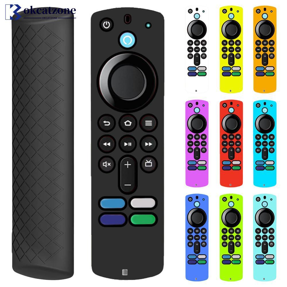 OKCATZONE ฝาครอบทดแทนสําหรับ Fire TV Stick (3rd Gen) L5B83G กันกระแทกรีโมทคอนโทรลซิลิโคนป้องกันกรณี 