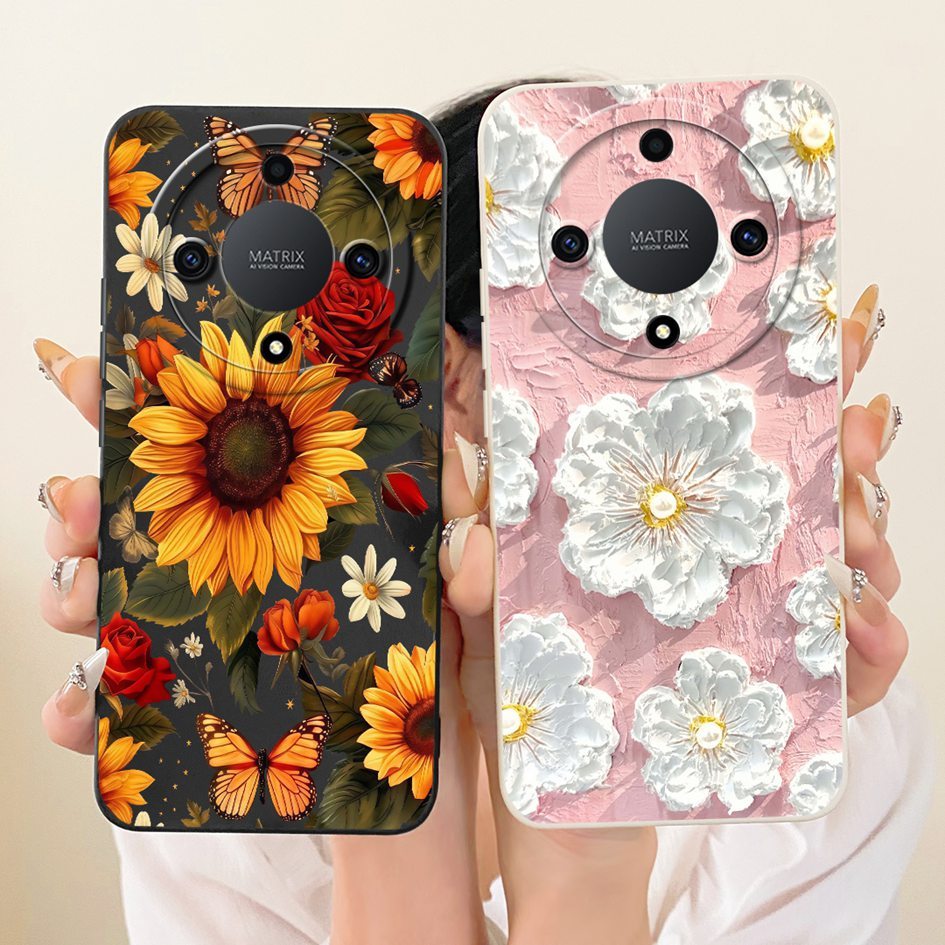 ฝาครอบป้องกันแบบเต็มสําหรับ Honor X9b ALI-NX1 / Magic 6 Lite ALI-NX3 Casing Fashion Daisy Sunflower 