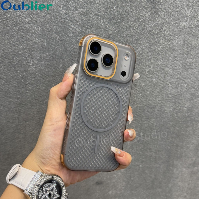 เคสโทรศัพท์ระบายความร้อนแบบแม่เหล็กสำหรับ ไอโฟน iPhone17 iPhone 17 Air 16 15 14 13 12 Pro Max Plus ไ