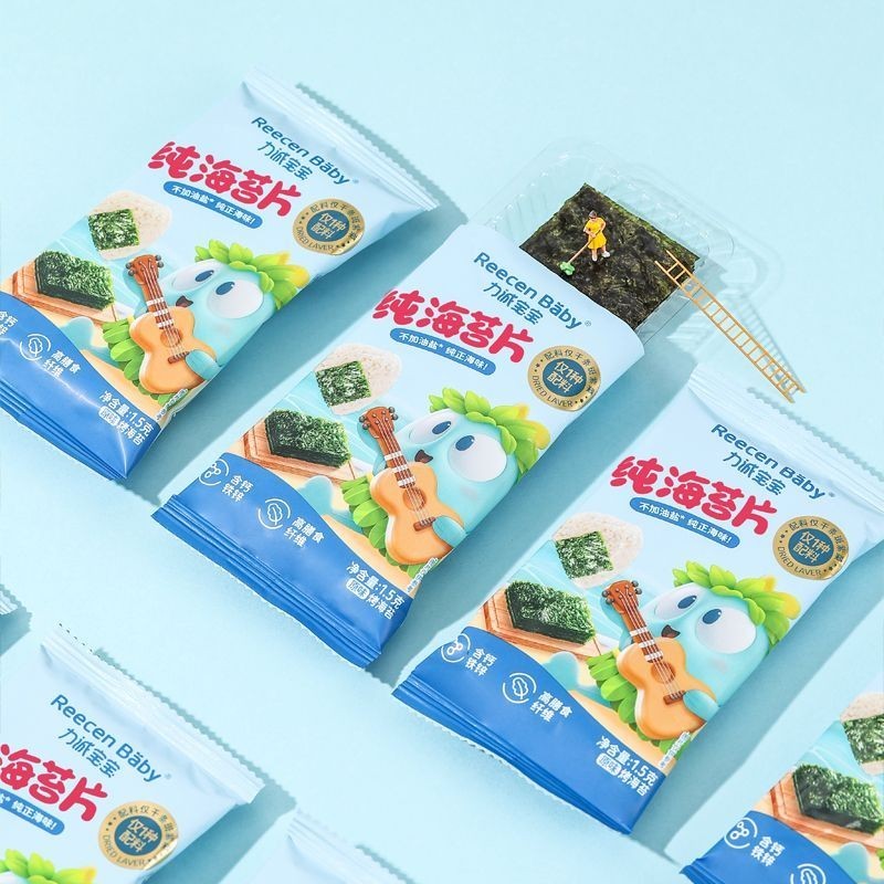Licheng Baby Seaweed Sushi Wrap อาหารเสริมข้าว Re Licheng เด็กสาหร่ายชิ้นซูชิห่อข้าวอาหารเสริมทันทีเ