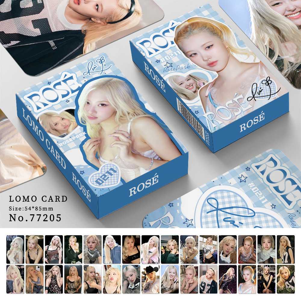 30pcs BP ROSE DEADLINE World Tour Lomo การ์ดกระโดด DDU-DU BORN สีชมพู ALBUM KILL THIS LOVE โปสการ์ด 