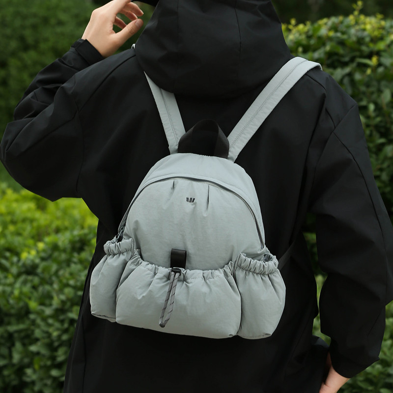 Simple Commuter Work Class Backpack Pastoral Style Travel Backpack สีทึบ All-Match Travel Backpack