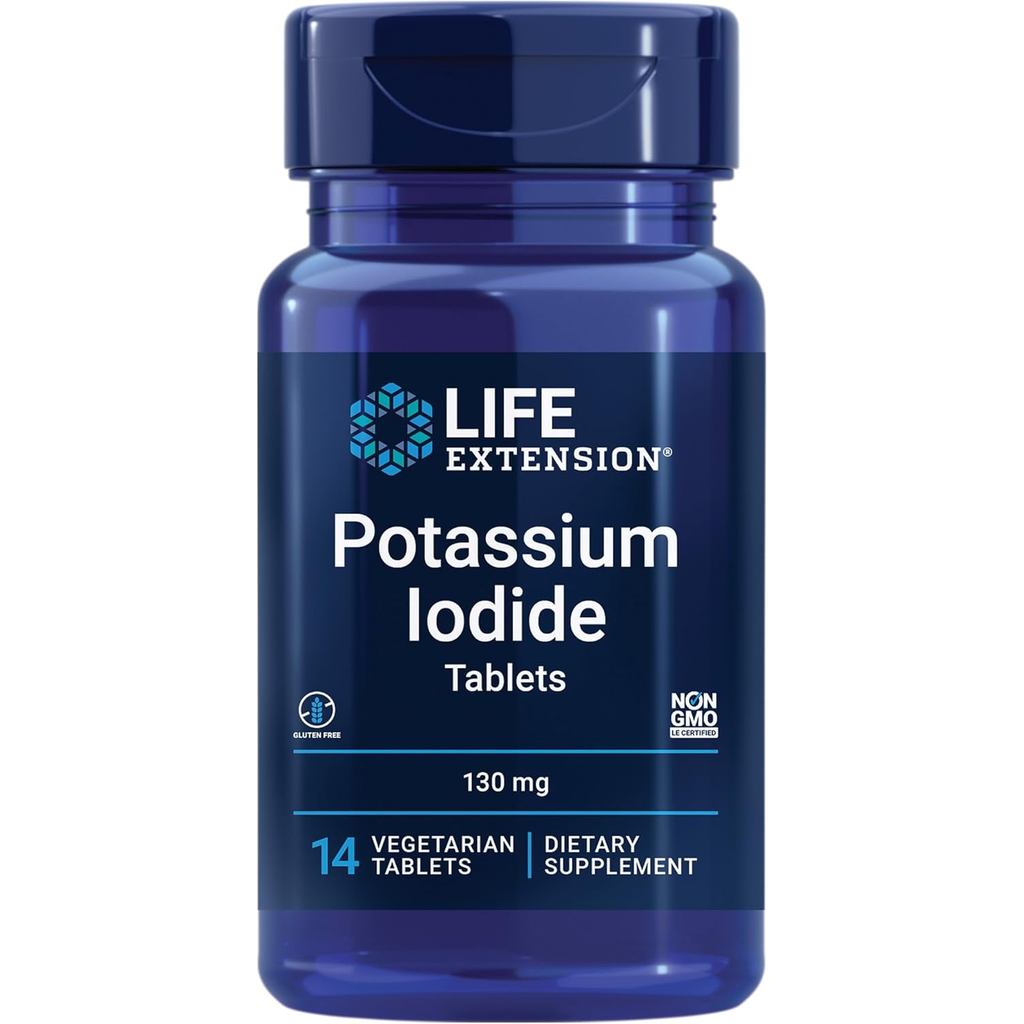 Life Extension Potassium Iodide 130มก. 14 เม็ด