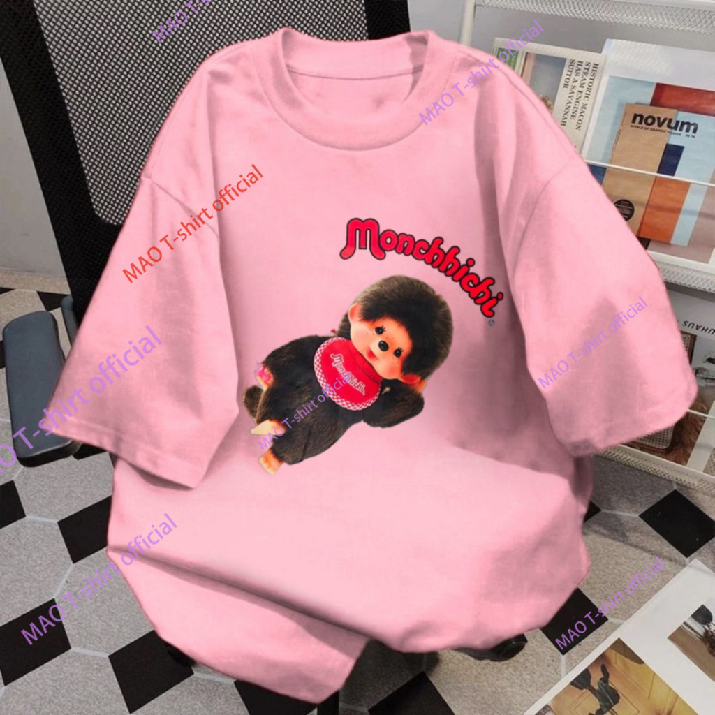 COD✅ (จัดส่งในกรุงเทพฯ) MAO Shop  เสื้อยืด oversize ลายพิมพ์แฟชั่น ผ้าCotton  'MONCHHICHI' ใส่สบาย เสื้อกีฬา ไม่ต้องรีด
