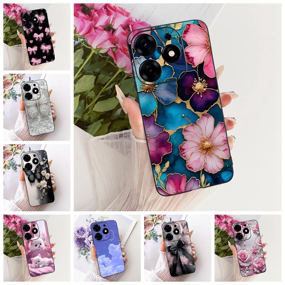 เคส Tecno Spark 10 Pro Cover KI7 แมวน่ารักแฟชั่นผีเสื้อทาสีปลอก Techno Spark 10 Pro K17