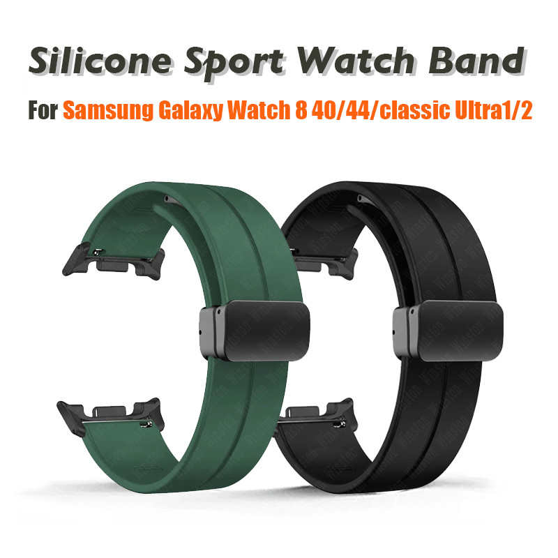 SAMSUNG ซิลิโคนกีฬาวงสําหรับ ซัมซุง กาแลคซี นาฬิกา8คลาสสิก46มิลลิเมตร8 40มิลลิเมตร44มิลลิเมตรหัวเข็มขัดแม่เหล็กสําหรับ กาแลคซี นาฬิกาอัลตร้า1 2 47มิลลิเ