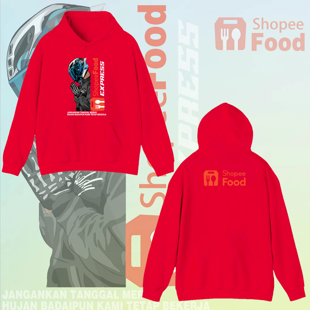 เสื้อยืด FOOD เสื้อสเวตเตอร์มีฮู้ดผู้ชาย Premium Cool วัสดุหนานุ่ม Distro SPX Rider คนขี่รถจักรยานยน