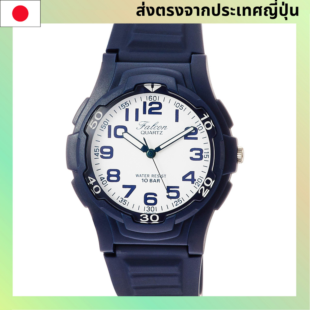 Citizen Q&Q Falcon นาฬิกาข้อมือผู้ชาย อะนาล็อก กันน้ำ 100 เมตร (10 กันน้ำแรงดัน) รุ่น VS18-001 สีน้ำเงิน 【Direct from Japan】