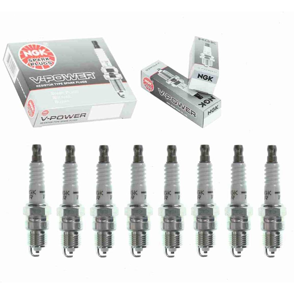 หัวเทียน NGK V-Power 8 ชิ้นเข้ากันได้กับ Chevrolet C1500 5.0L 5.7L 7.4L V8 1988-1995