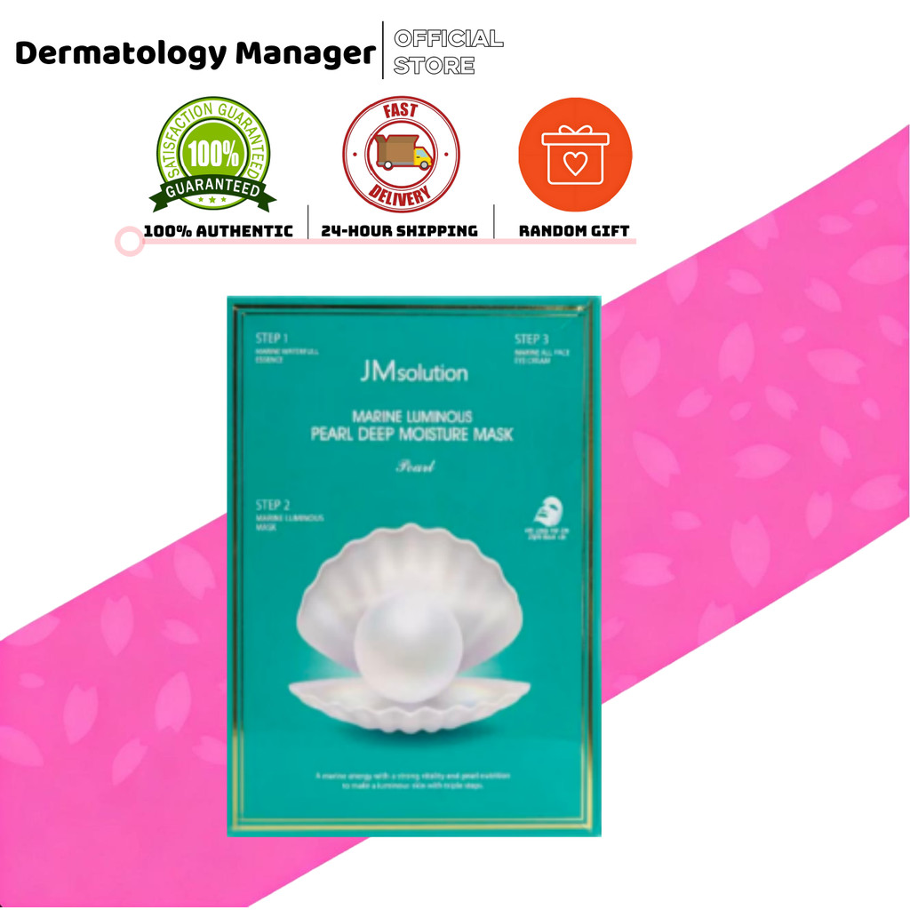 [JM solution] Marine Luminous Pearl Deep Moisture mask 10p/กล่อง
