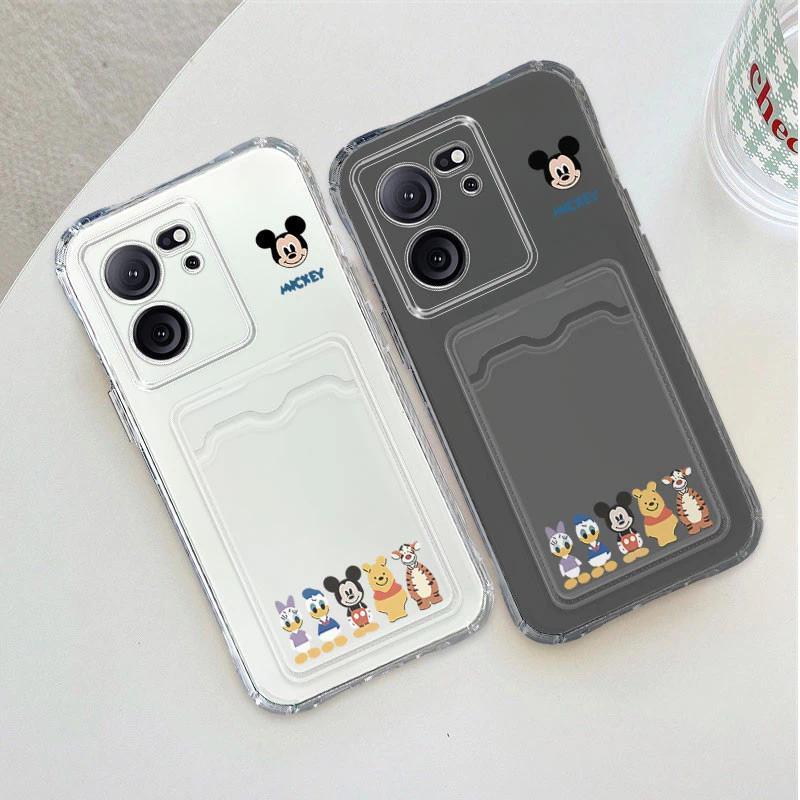 Soft Case ATM ID Card Mickey Family รูปแบบสําหรับ Redmi K50 Ultra K60 Ultra K70E 9 Power 9T 9 Prime 
