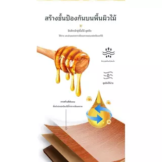 ขี้ผึ้งขัดเคลือบไม้ เคลือบเฟอร์นิเจอร์ ชุบชีวิตเฟอร์นิเจอร์ไม้ 80g ขี้ผึ้งปกป้องไม้ กันน้ำและกันความชื้น Beewax