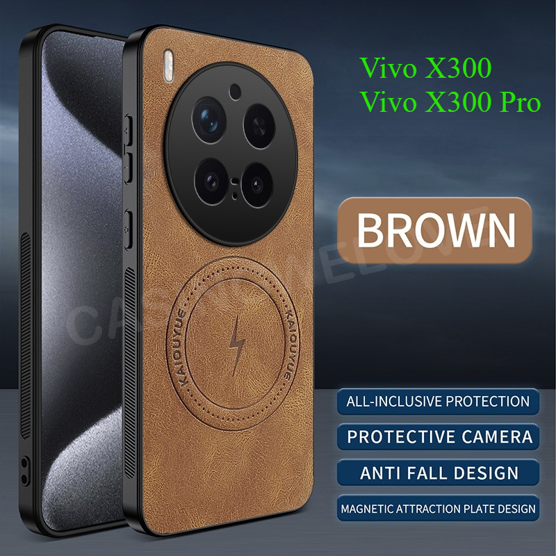 เคสโทรศัพท์ Vivo X300 Pro 4G 5G 2025 เคสโทรศัพท์แม่เหล็กกันกระแทกสีสันสดใสฝาหลังป้องกัน