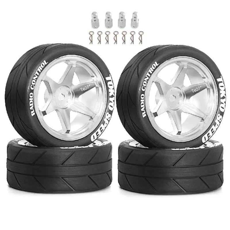 65mm Rally CNC High Strength ล้อโลหะยางสําหรับ MJX HYPER GO 14303 14304 14302 14301 1/14 RC การปรับเ