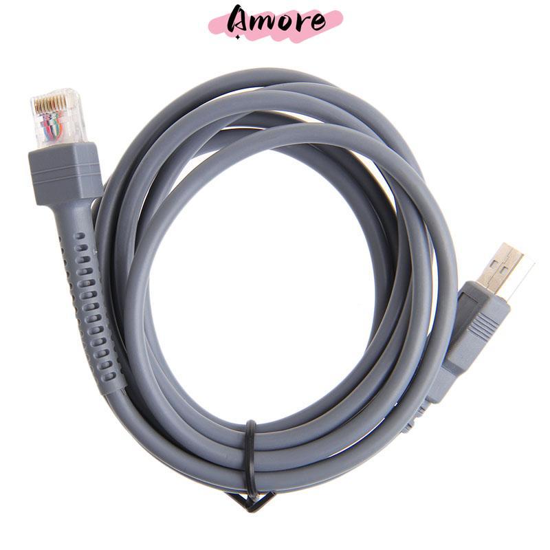 Amore สาย USB สําหรับ LS2208 Series เครื่องสแกนมือถือสีเทา LS1203 LS2208 AP LS4008I LS4208 LS3008 LS