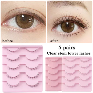 Under Eyelashes Daily Makeup Manga Natural Wispy 5 คู่ก้านโปร่งใส