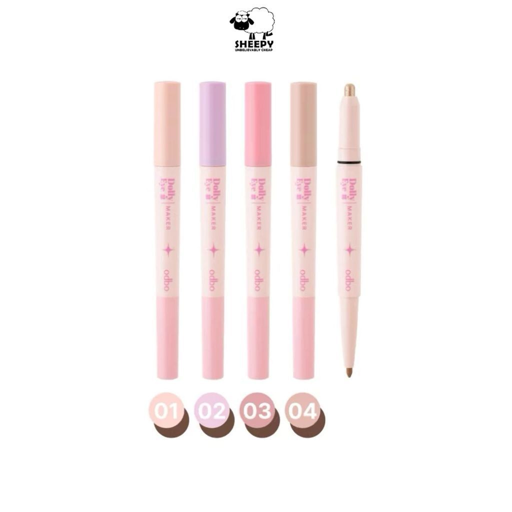 odbo Dolly Eye Maker ดอลลี่อายส์ 2 in 1 ตาโตเป็นประกาย เนื้อนุ่มลื่น สีสวยชัด  (OD2036)