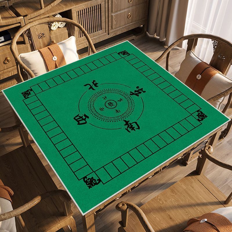 Mahjong Strawcloth Mat Mahjong ผ้าปูโต๊ะ Mat ทนต่อการสึกหรอ Anti-Slip Festive Mute Mahjong Mat ห้องห