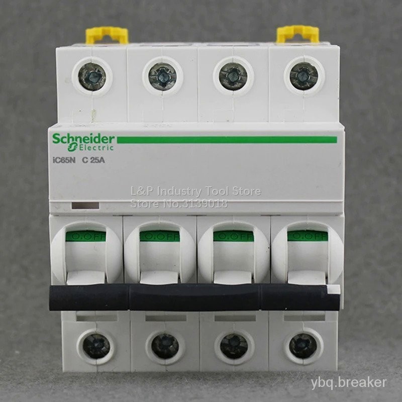 100% New Original Schneider IC65N 4P C25A A9F18425 Vacuum Mini Circuit Breaker MCB Acti 9 Type C