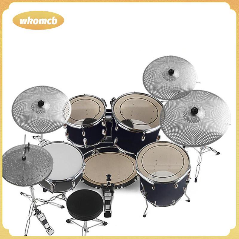 [wkomcb] 5x Drummer Practice Quiet Cymbal Mute Cymbal Set Low Volume Cymbal Pack สําหรับ
