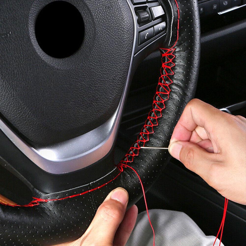 ที่หุ้มพวงมาลัย All-season Universal Hand Seven Car Cowhide Cover Handle R7t0