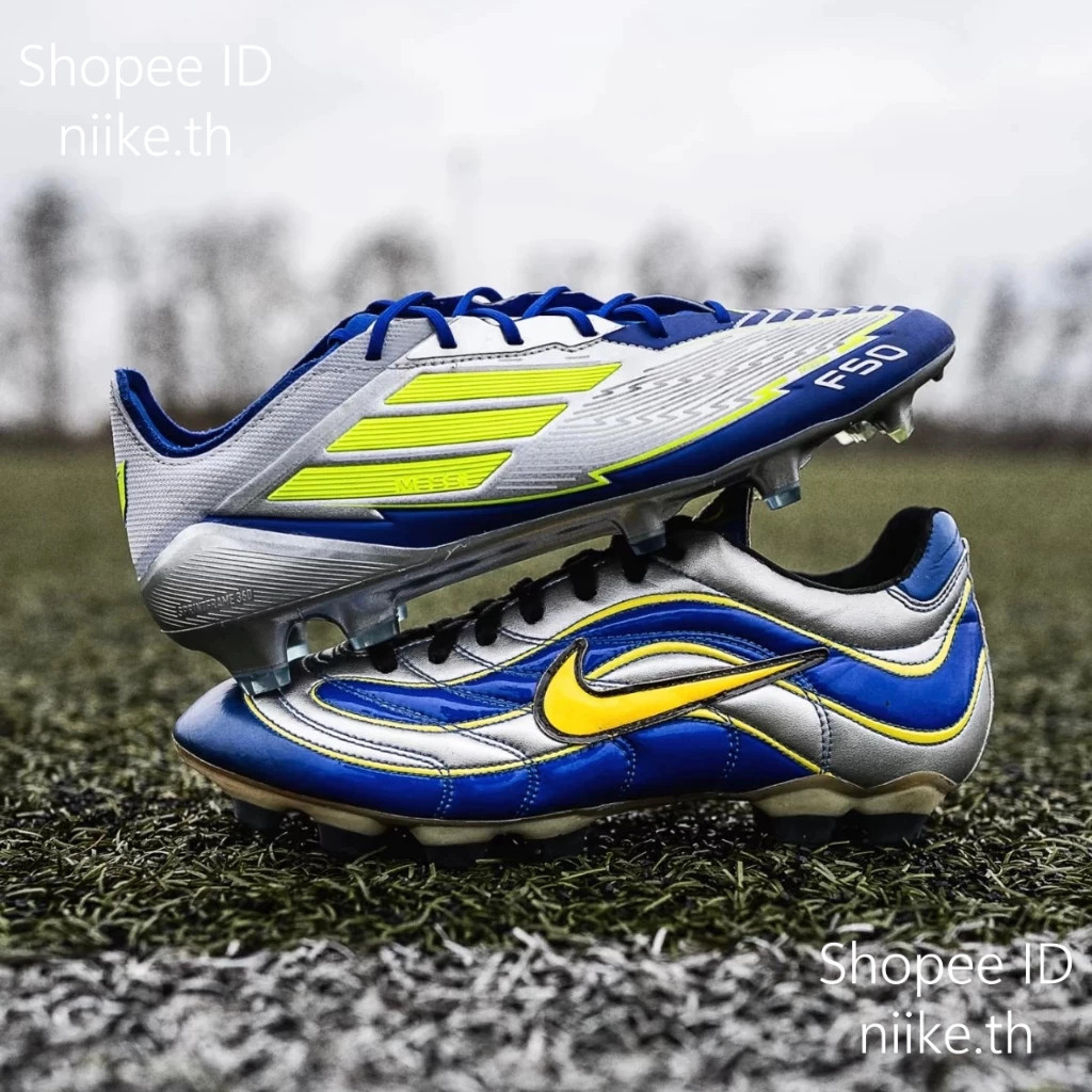 A6CI R9 รองเท้าฟุตบอล 1998 Indigo Silver FG