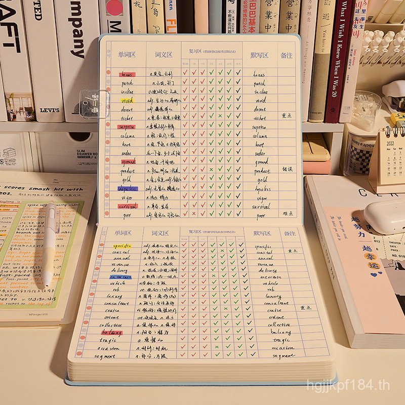 การเขียนเงียบภาษาอังกฤษ Abin Housspen Handy เครื่องมือลืมโค้งสะสมสี่หกระดับ Word Word Word Book Juni