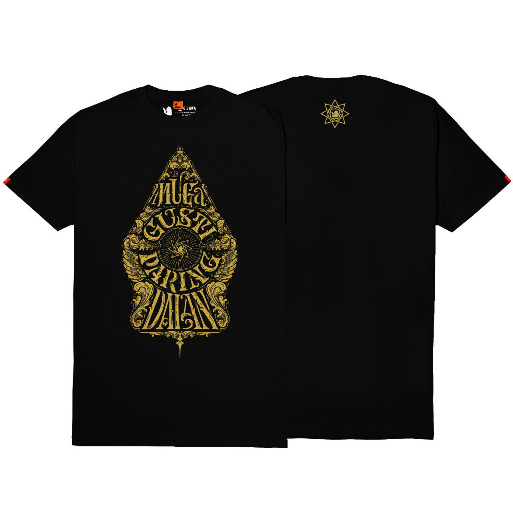 ต้นฉบับ WISE JAVA Gusti Paring Dalan เสื้อยืดอ้างสีดํา