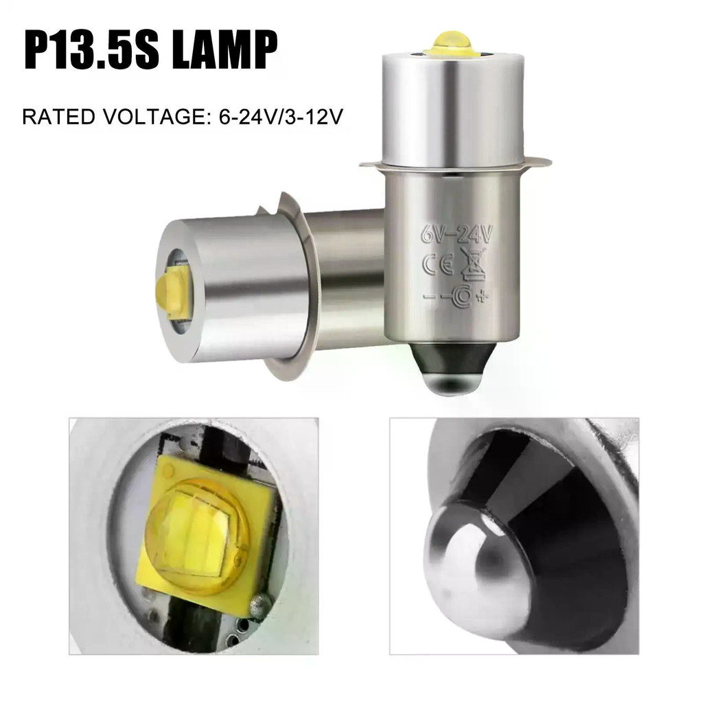 1 pcs P13.5S E10 BA9S ฐาน 5W LED อัพเกรดหลอดไฟสีขาว Maglite ไฟฉาย 6500K 3W DC6V-24V เปลี่ยนหลอดไฟไฟฉ