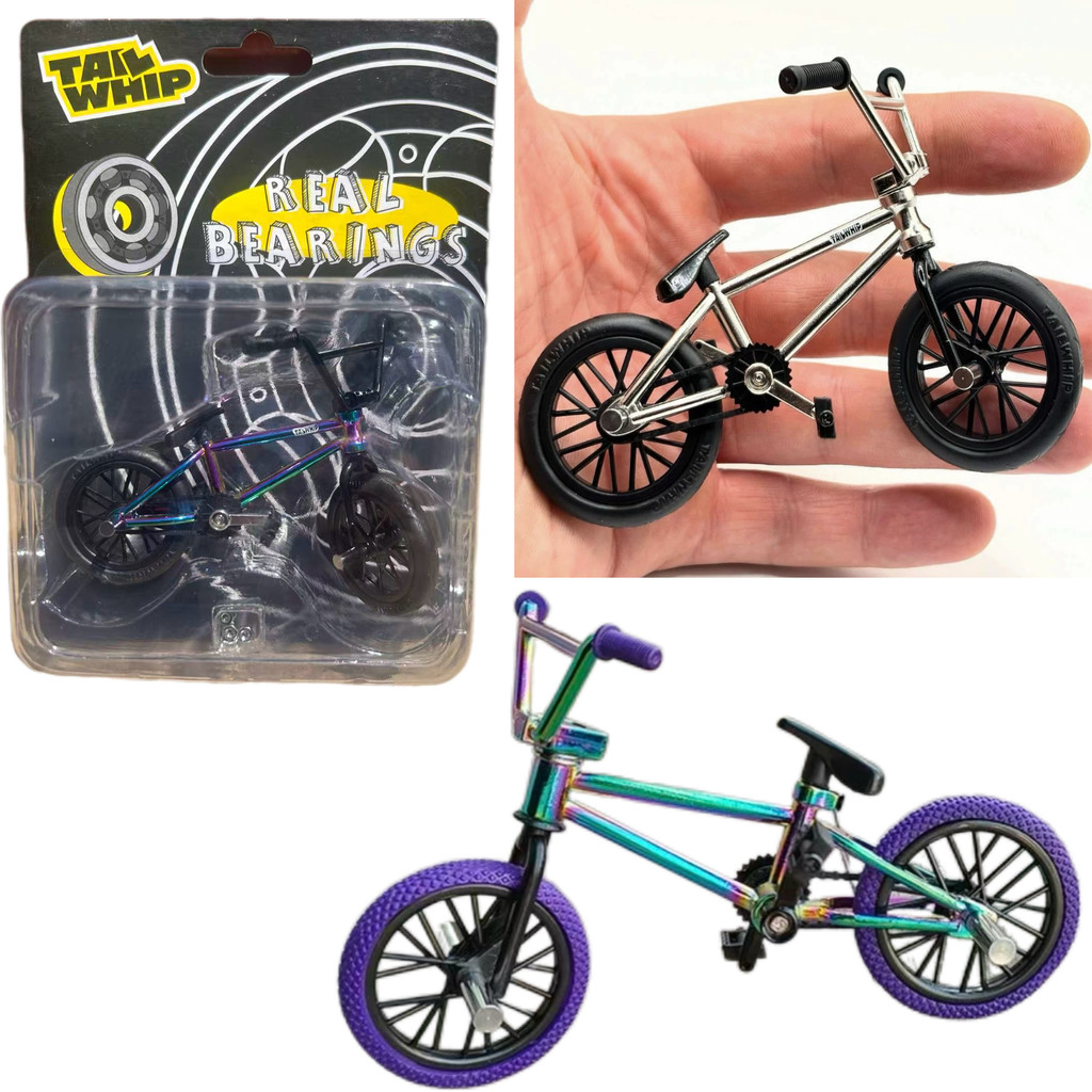TAIWHIP Finger BMX Finger Wheel Bike Finger Bike Purple Alloy Bike Model
