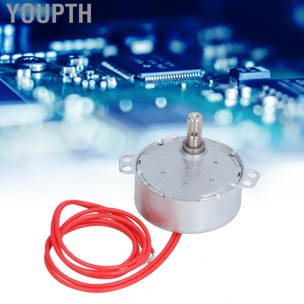 Youpth AC12V มอเตอร์แบบซิงโครนัส 3KGF.ซม.แรงบิดต่ำเสียงรบกวนมินิไฟฟ้ามอเตอร์ 50/60Hz สำหรับเกียร์อะไ