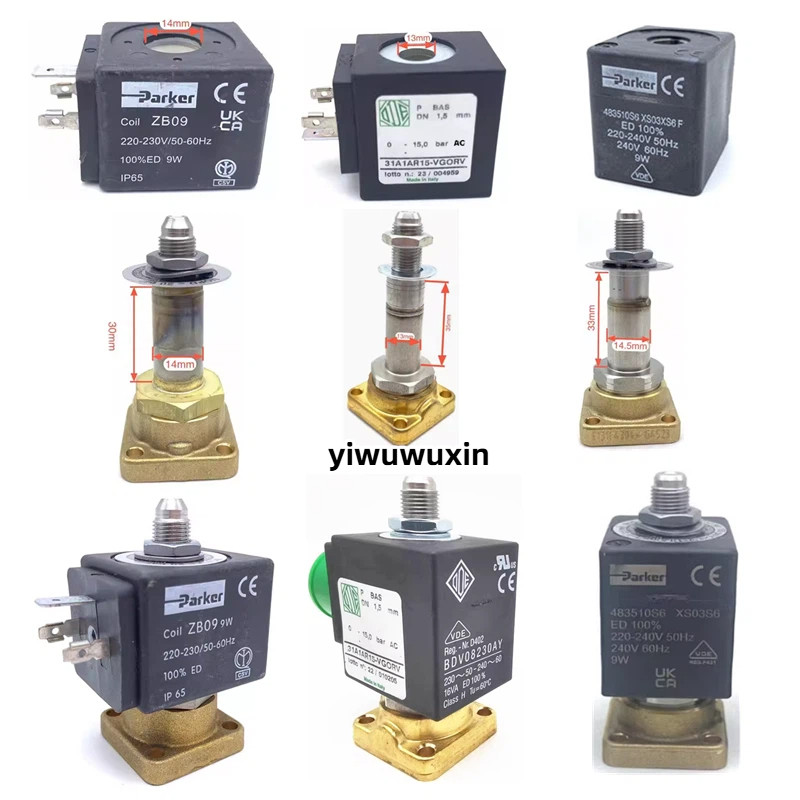 Parker ZB09 YB09 KT09 Nova Pegasus เครื่องชงกาแฟ Brewing Head Solenoid วาล์ววาล์ว Core Coil