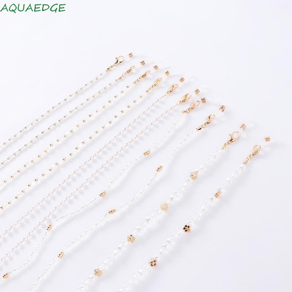 AquaEdge Face Mask สร้อยคอมetal chainสำหรับหน้ากากและแว่นตา เพิ่มเสน่ห์ด้วยPearl Chain