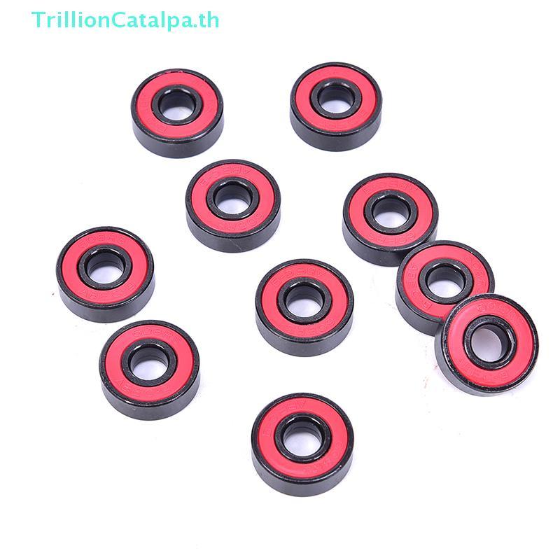 TrillionCatalpa 10 ชิ้น/เซ็ต 608 2RS แบริ่ง Deep Groove เหล็กปิดผนึกแบริ่ง 608RS 608-2RS TH