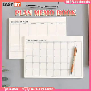 จัดส่งรวดเร็ว B5 สมุดโน้ตแพลนเนอร์รายสัปดาห์ รายเดือน planner weekly สำหรับนักเรียน สำนักงาน แผ่นบันทึก50แผ่น