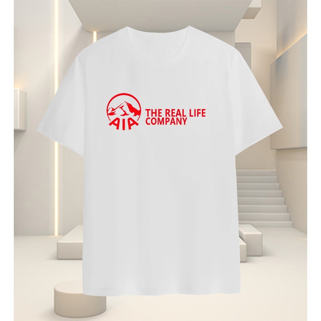 เสื้อยืด พิมพ์ลายโลโก้ Aia 01 คุ เสื้อยืดคอตตอนพิมพ์ลายกราฟฟิก [S-5XL]